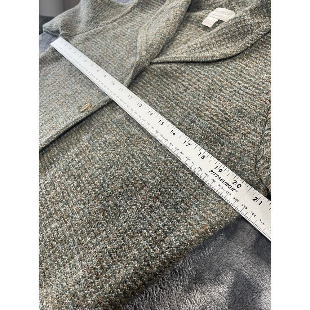 Vintage 100% Wool Tweed Cardigan Sweater Cropped Womens Large - Picture 4 of 9